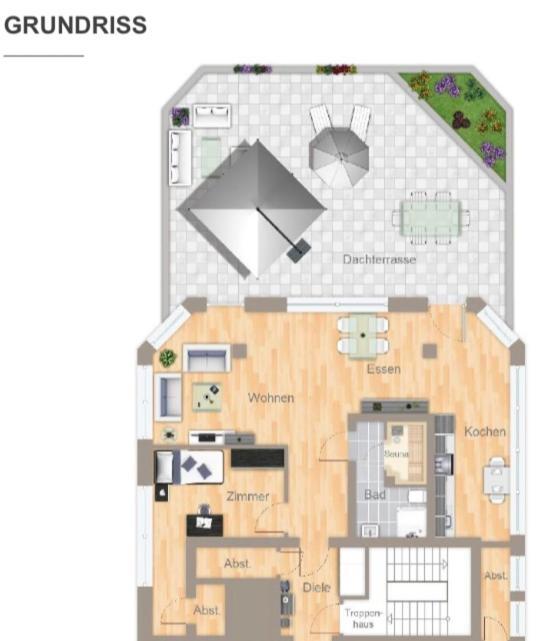 Im Herzen Von Wiesdorf- Blick Auf Das Bayer-Kreuz -Appartement Mit 2 Schlafzimmern-Fuer 3 Personen -Zentral Gelegen - Friedrich Ebert Platz 5A , 4Te Etage - Dachterrasse Und Sauna - Kaution Pflicht - レバークーゼン エクステリア 写真